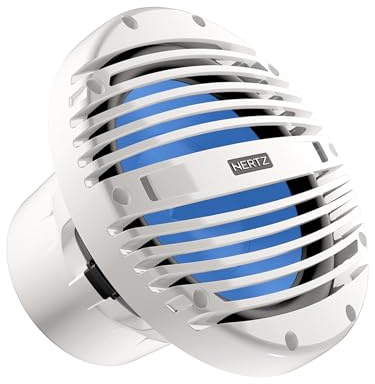 Hertz Marine HMS 10 B4-LD-W - Subwoofer marino 10 4 ohm 600W, bobina da 50 mm, spider in fibra aramidica, resistenti agenti atmosferici, baffle infinito