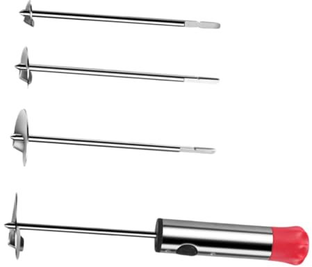 Amosfun Gemüse Obstentkerner Edelstahl Küchenbohrer Rotierender Entkerneset Ergonomisch Griff Verschiedene Für Gurke Apfel Birne Kartoffel Karotte Rot