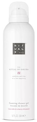 RITUALS Shower Foam The Ritual of Sakura – Gel douche aux fleurs de cerisier et lait de riz – Gel douche moussant sensationnel – 200 ml