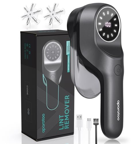 Quitapelusas Electrico, Quita Pelusas Ropa USB Recargable con Pantalla Digital LED, 2 Velocidades Quita Pelusas Cepillo Antipelusas para Ropa, Alfombra, Suéter, Sofá