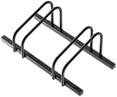 Fahrrad-Bodenständer, Fahrradboden-Parkplatz, Metall, Fahrrad-Ständer, Fahrradaufbewahrungsständer, Outdoor-Fahrrad-Aufbewahrungs-Organizer für Mountain- und Rennräder, passend für 2 Fahrräder mit 30