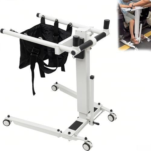 DHMYDPDZ Silla Elevadora Hidráulica para Pacientes,Elevador Silla Ruedas Transferencia,hasta 130 kg, con Frenos y Ruedas universales, Silla de Ruedas portátil para Personas Mayores y Cuidado en casa
