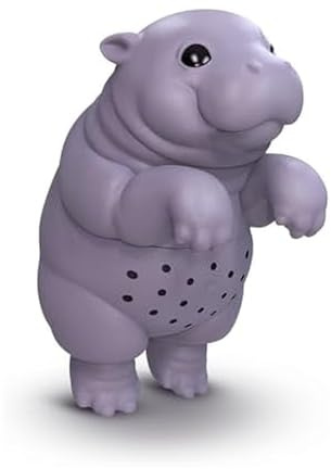 Genuine Fred SIP'OPOTAMUS Baby Hippo Tea Infuser – Moo Deng Inspired Design - Loose Leaf Tea Strainer - BPA-Free Silicone - Dishwasher Safe - Cute and Functional Gift