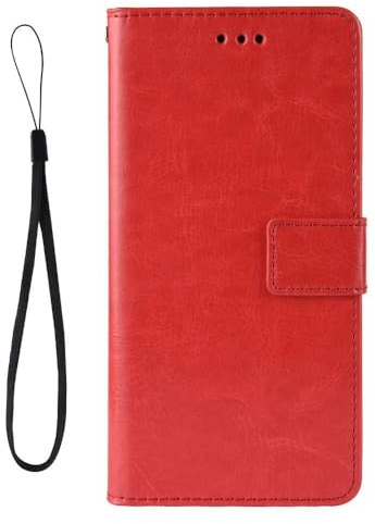 Funda para Huawei Enjoy 9S,Caso de teléfono Flip magnético,Diseño de Cartera de Cuero PU con Ranuras para Tarjetas -Red