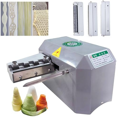 Affettatrice/Tritatutto/Tagliaverdure a spirale 3 in 1, macchina elettrica per tritare le verdure con 3 stampi, per patate a cascata e a griglia, per uso domestico e ristorazione