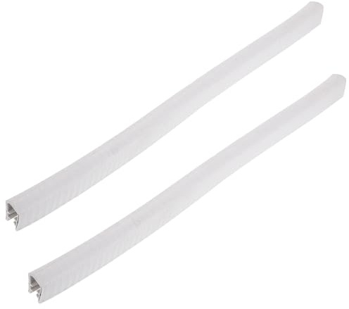 STOBAZA Protector de Borde para Tabla de Skate 35 Cm, Parachoques de Silicona y Acero, Funda Protectora Blanca para Longboard y Patineta, Accesorios para Deportes al Aire Libre