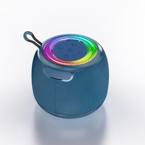 JYX Bluetooth Lautsprecher, 40W Tragbarer Party Lautsprecher mit Bluetooth 5.3, IPX7 Wasserdicht, TWS Stereo, RGB Licht, 24H Akku, TF/USB, Outdoor Musikbox für Party, Camping und Garten（Blau）
