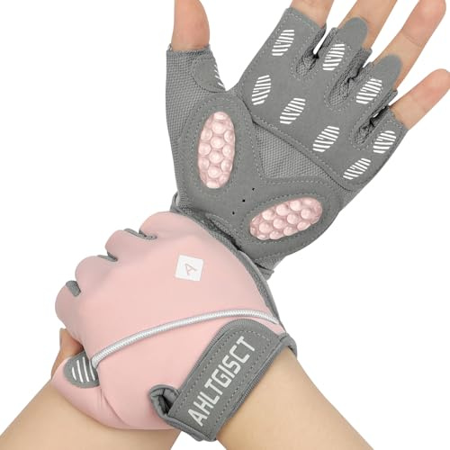 HOTUT Gants Musculation Homme et Femme, Gants de Fitness, avec Points Silicone Antidérapants & Protection de la Paume, pour Entraînements, Gym, Cyclisme, Gymnastique, Halterophilie