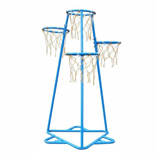 Fzaqwen Children Basketball Stand Kids Basketball Hoop Multi Port Scoring Stable Base Reinforced Structure Suitable for Preschool Kindergarten Home Yard School, Sky Blue