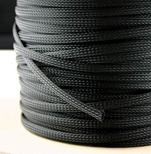10 Meter Gewebeschlauch Ø 3-80 mm Geflechtschlauch PET Isolierschlauch Kabelschutz Kabelschlauch (3-6 mm)