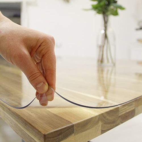Tischfolie 2mm Transparent Klar Tischdecke Tischschutz Schutzfolie Abwaschbar (100x120cm)