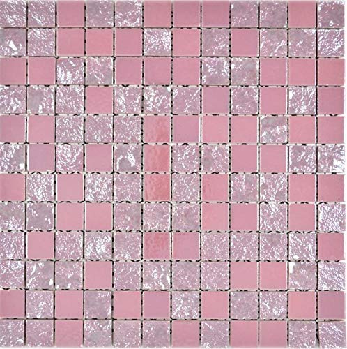 Piastrelle a mosaico in ceramica, rosa, rosa, effetto pietra, rivestimento da parete, piastrelle da cucina, rivestimento per banconi, rivestimento per vasca da bagno, piastrelle per WC