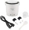 Mini Rice Cooker, 12V 100W 1L Electric Food Steamer, 2 Cups Portable Travel Steamer Small, All-in-1 Multi Cooker Stainless Waterproof Non-Stick Pot(White)