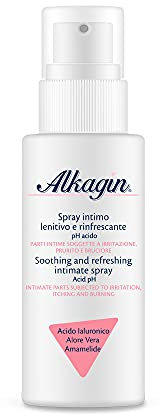 Alkagin Spray intimo Lenitivo e rinfrescante, con Acido Ialuronico ad azione idratante e Aloe Vera, pH acido, 40ml