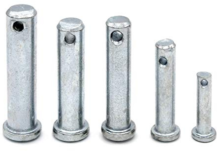 HEAVYTOOL Sicherungsbolzen verzinkt 8mm x 19mm (10 Stück) Bolzen Splintbolzen Stecksplint Sicherungsstift Steckbolzen