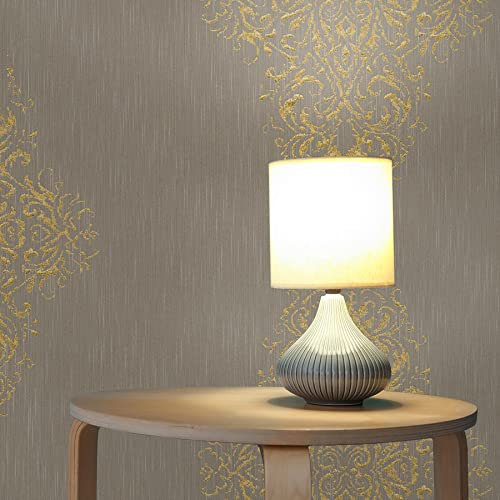 WTD 2259 Baroele Papier peint intissé Motif baroque Beige doré