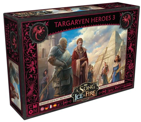 CMON, A Song of Ice & Fire – Helden von Haus Targaryen III, Erweiterung, Tabletop, 2 Spieler, Ab 14+ Jahren, 45-60 Minuten, Deutsch, Mehrsprachig, Mehrfarbig, Bunt