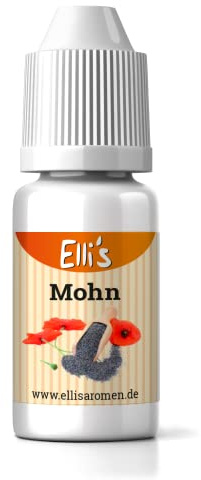 Ellis Aromen Mohn NATURIDENTISCHES Lebensmittelaroma | Für Speisen & Getränke | 10 ml