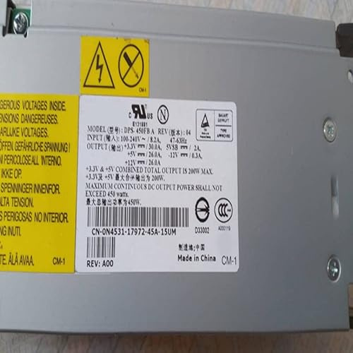MIDTY Bloc d'alimentation PC pour PE 1600SC 450W DPS-450FB A 02P669 0N4531 2P669