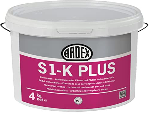 ARDEX S 1-K PLUS Dichtmasse 4kg Abdichtung Fliesen Innenbereich Bad Dusche Sanitär
