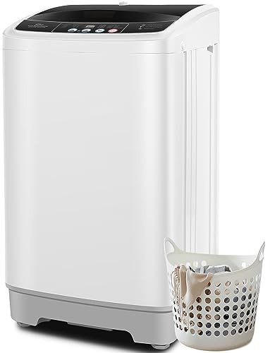 Nictemaw Portable Washing Machine 17.8Lbs Large Capacity 2.4 Cu.ft Portable Washer Machine with 10 Programs and 8 Water Levels Selections Mini Washing Machine for Apartment, Home, Dorms, Rv