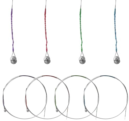 8 Stück Violinsaiten 4/4 Universal Komplettset (G-D-A-E) Violine Universalsaite Stahlkern Geigensaite für Instrumente Saiten 1/2, 1/4, 3/4, 4/4 Violine