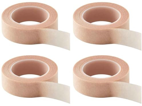 4 Pack Micropore Tape,1.25cm x 9.14m Micropore Surgical Tape,Adhesive Elastoplast Tape,Breathable Medical Tape for Skin Wound Dressings Eyelash Extension Injuries Swelling Sports Gauze Bandages