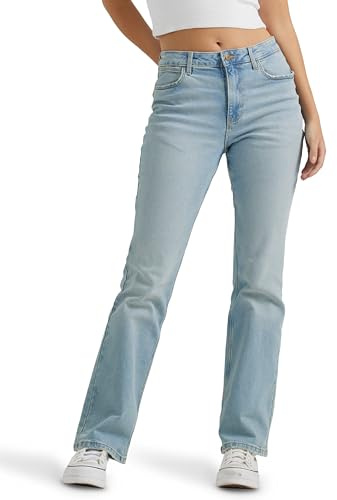 Wrangler dam High Rise Bold Boot Jeans, Stonewashed, 10–32, Stentvättad, 10 x 32L