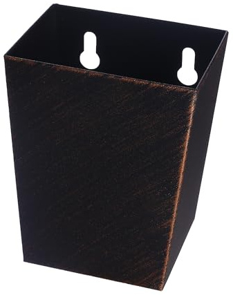 Jumiok Rustic Bottle Cap Catcher Wall Mounted Antique Copper Beer Top Bucket Mountable with Drain Holes for Post Fridge Table