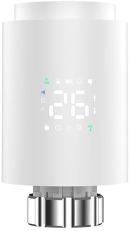Smart Radiator Thermostat, WiFi Add-On Valve, Programmable Schedule, Ultra Silent Motor, Holiday/ECO Mode, Wireless TRV Kit