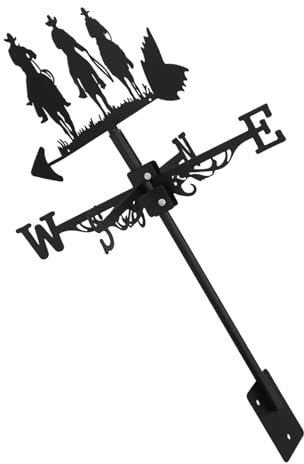 Toddmomy Girouette Élégante en Métal De Style Campagnard pour Montage sur Poteau De Jardin