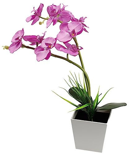 Cabilock Led Tischlampe Orchideen Bonsai Aus Kunststoff Mit 9 Led Perlen Flexible Zweige Für Wohn Und Schlafzimmer Nachttischbeleuchtung