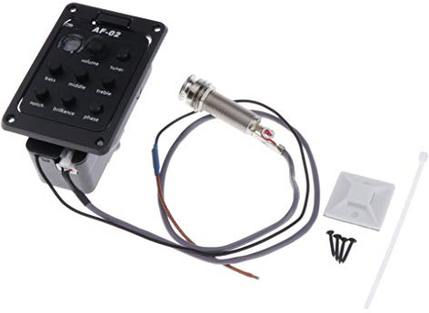 4-Band-Akustikgitarre Preamp EQ Equalizer Pickup Tuner Piezo