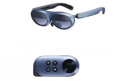 VEKELETE Gafas Inteligentes AR 3D MAX Pantalla de 50° Dispositivo de visualización for teléfono Pantalla proyectada Switch PS5 Gafas de Realidad Virtual(Kit 1)