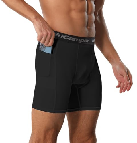 NuCamper Shorts de Compression pour Hommes Short Compression à Séchage Rapide Respirant Short de Sport Running Collant Court de Short pour Cyclisme Fitness Training