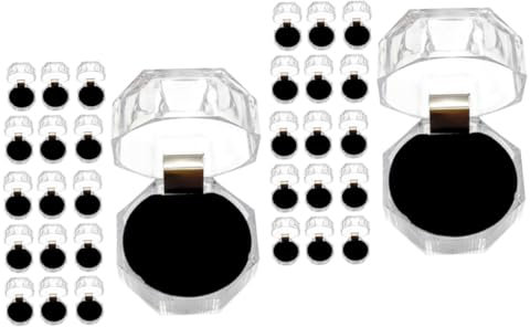 WRITWAA 2 Sätze Ringbox Aus Kristall Halter Für Ringketten Halskettenhalterständer Bam Schmuckkästchen Travel Schmuckbox Tragbares Ringetui Hochzeitsversorgung Beflockung 20 Stück * 2