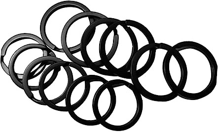 NUOBESTY 40Piezas Anillos De Fijación De Plateados De Llaveros Planos Para Organización De Llaves y Accesorios Resistentes y Seguros Para Manualidades y Diario