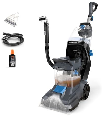 Vax SpinScrub Power Teppichreiniger, Polsterreiniger Gerät, Tiefenreinigung für Polster & Fleckenentfernung mit SpinScrub-Technologie, schnelltrocknende, XL-Tank für Reinigung des ganzen Hauses