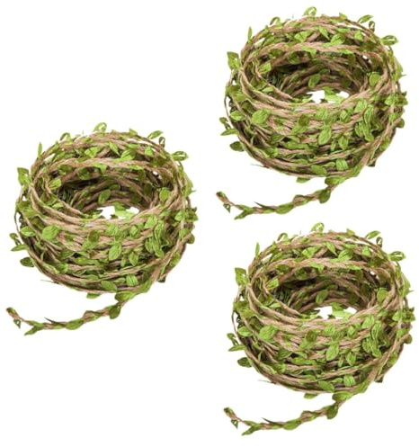 ERINGOGO 3 Pezzi vite di fiori artificiali verde decorazioni vegetazione viti parete rampicanti artificiali per esterni decorazione vegetale finta pianta Decorazione sospesa panno di seta