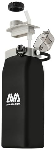 AVA Botella de Agua Plegable de Silicona 600 ml, Sin BPA, Antigoteo con Pajita, Ligera y Compacta para un Estilo de Vida Activo, Viaje, Deporte y Oficina