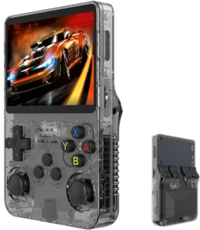 Console di gioco portatile R36S, schermo IPS HD da 3,5 pollici, oltre 30.000 giochi classici, design a doppio joystick, riaccendere i ricordi dell'infanzia, opzioni di archiviazione da 64 GB/128 GB