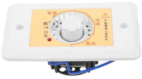 SEWACC Contrôleur Universel pour Ventilateur de poêle, Bouton de Thermostat pour Ventilateur de cheminée, Interrupteur de Vitesse de Remplacement, Interrupteur de Chauffage