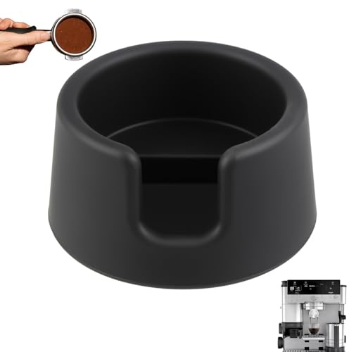 sumue Coffee Tamper Base Compatible with Ninja Espresso Machine ES601 Coffee Fits Handle Portafilter, Silicone Black Tamping Station Fit for Ninja Luxe Cafe Accessories Anti-Slip(Black)