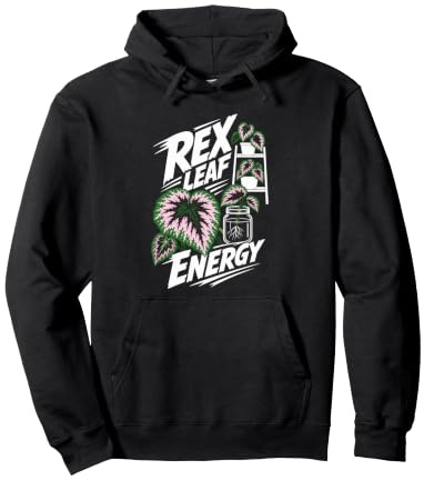 Rex Begonia Plant Energy Propagation Pullover Hoodie