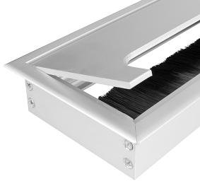 Kabeldurchführung Kabeldurchlass Arbeitsplatte Schreibtisch Tisch Büro Durchlass Aluminium (1000mm)