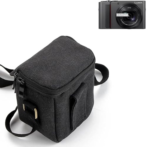 K-S-Trade Qualitativ & Innovativ Umhängetasche Für Panasonic Lumix DC-TZ202 Schulter Tasche Tragetasche Kameratasche Fototasche Schwarz