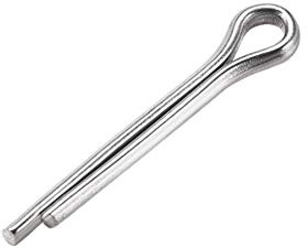 sourcing map 30Stk.Geteilter Splint -2mm x 12mm 304 Edelstahl 2 Zinken Schlüssel Silber