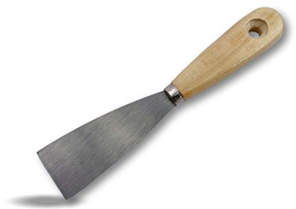 Couteau à enduire en acier poli | Spatule grattoir | Largeur 40 mm | Mastic apprêt enduit | Gratter lisser enduire décoller appliquer mastiquer boucher | Bricolage batiment | Kibros W110_040