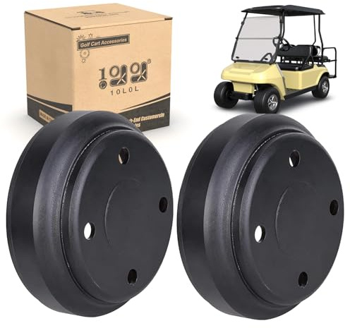 10L0L Golf Cart Rear Brake Drums for Club Car DS 1995-up,Club Car Precedent 2004-up Gas&Electric,OEM# 1017911-01,1018232-01(2 Packs)