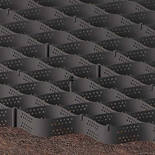 WHOCF Stabilisateur Gravier Géogrille Stabilisatrice de Profondeur de 2 Pouces, Grilles Géocellulaires en Plastique Jardin de Camping-Car de Stationnement Dalle Jardin (Size : 6x10m/19.7x32.8ft)